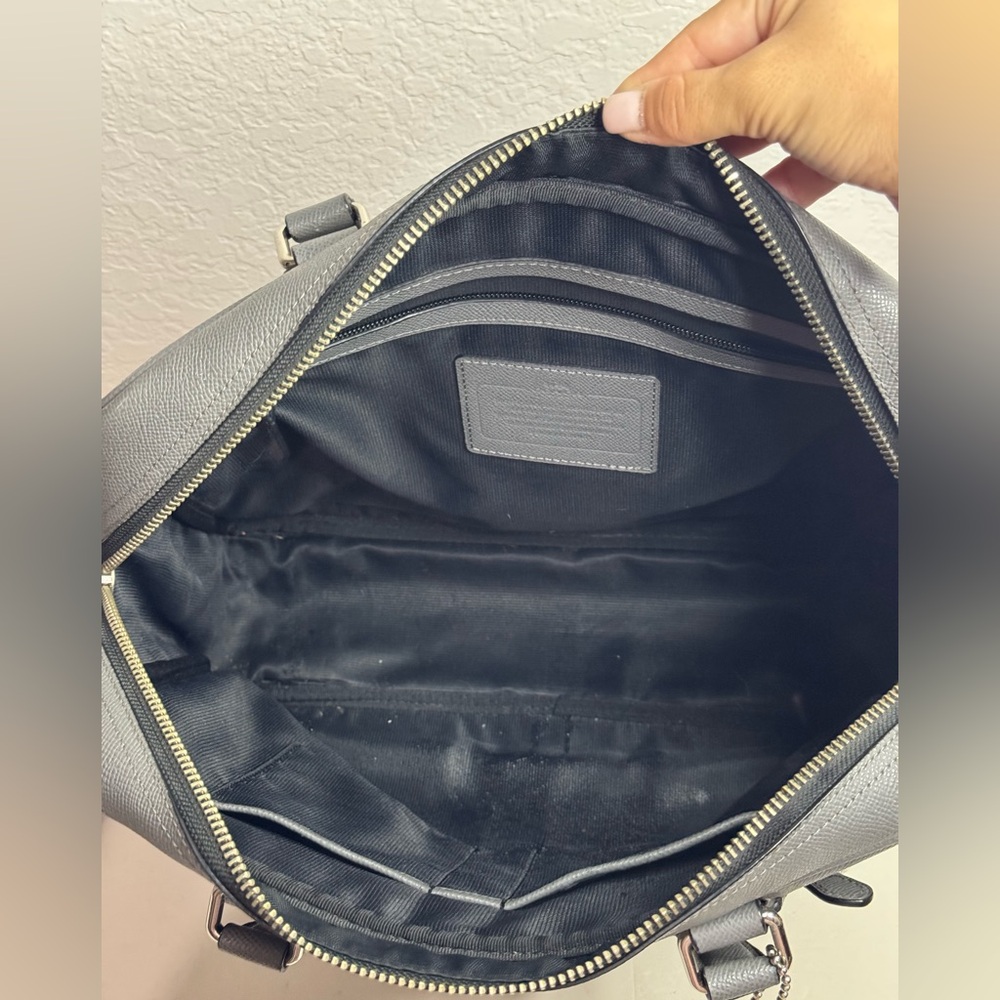 Coach Kennedy Briefcase Grey Saffiano Leather - Picture 11 of 15
